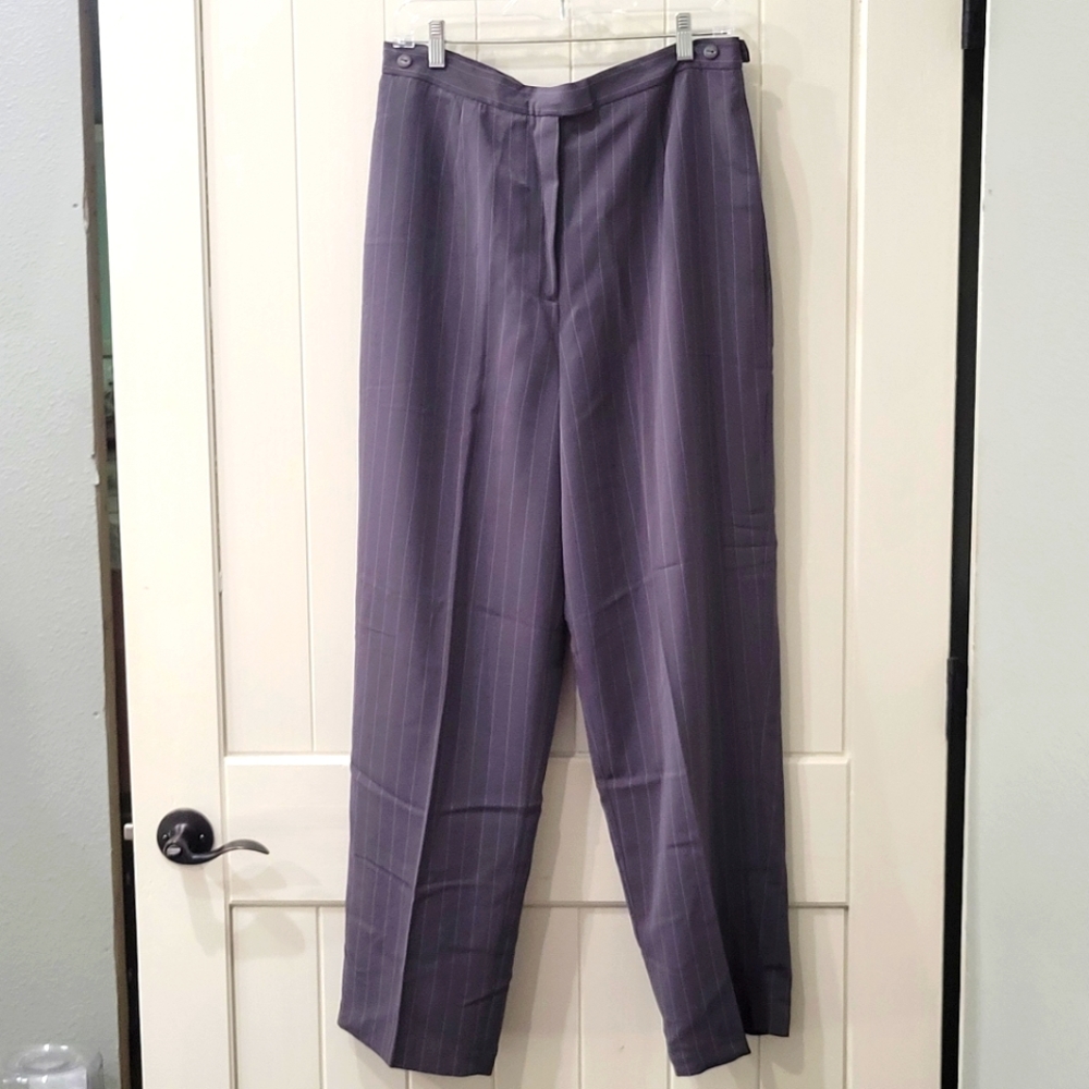 Cynthia Tayler Gray Pin Stripe Dress Pants